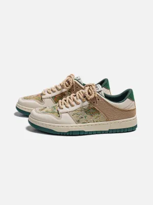Niceprimes Oil Painting Forest Print Skate Shoes