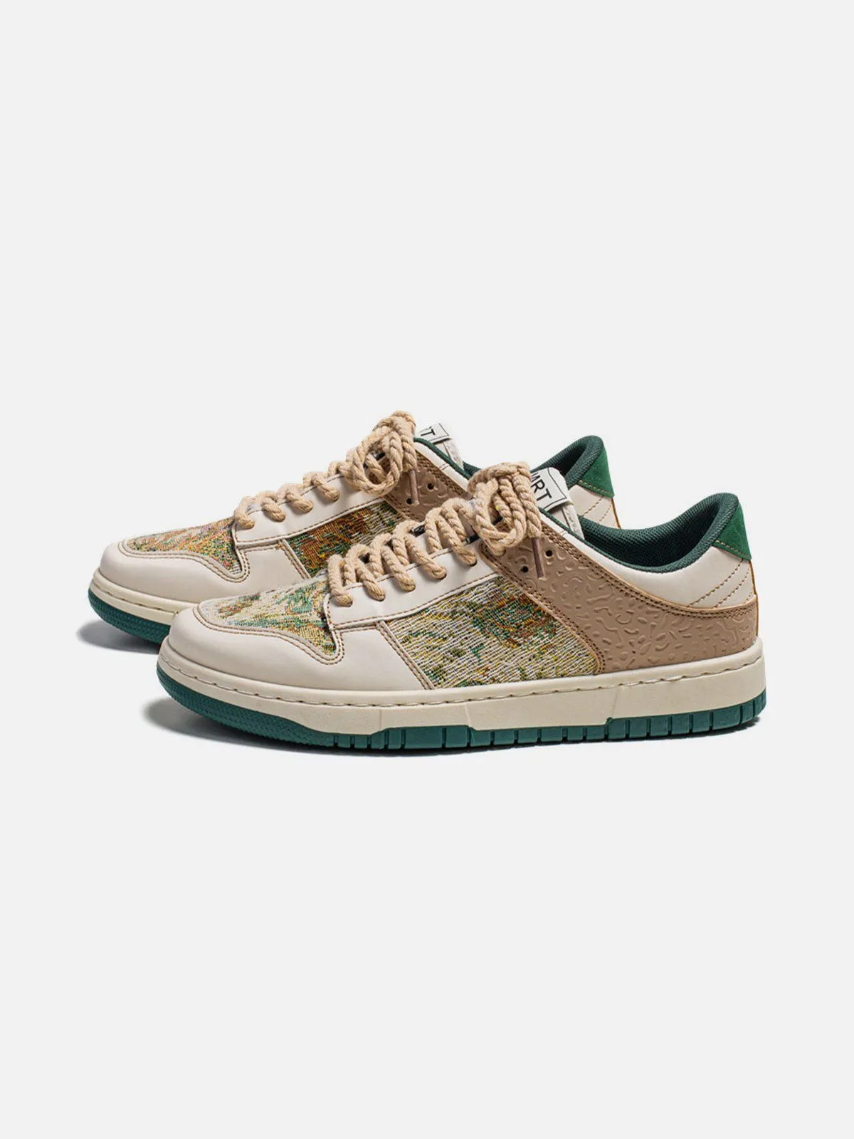 Niceprimes Oil Painting Forest Print Skate Shoes