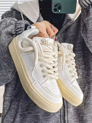 Niceprimes Sporty Casual Skate Shoes with Thick Soles