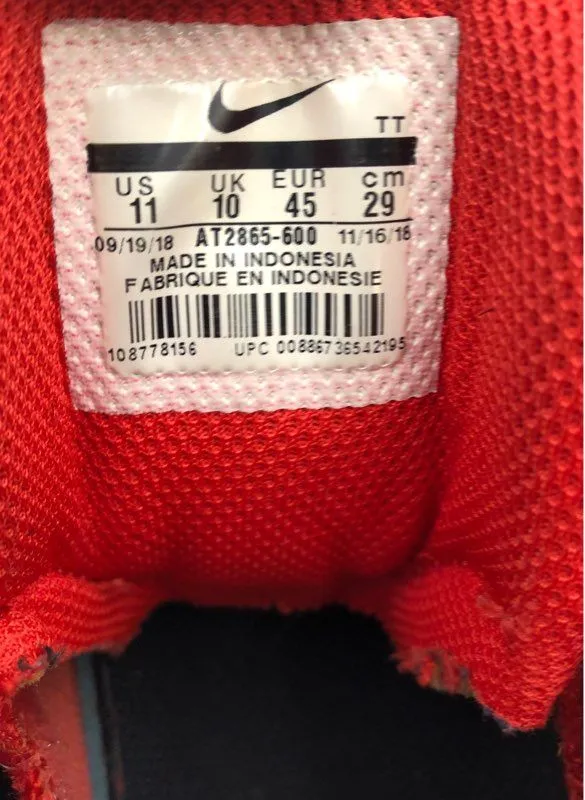 Nike Men's Air Max 95 OG AT2865-600 Red Athletic Shoes - Size 11