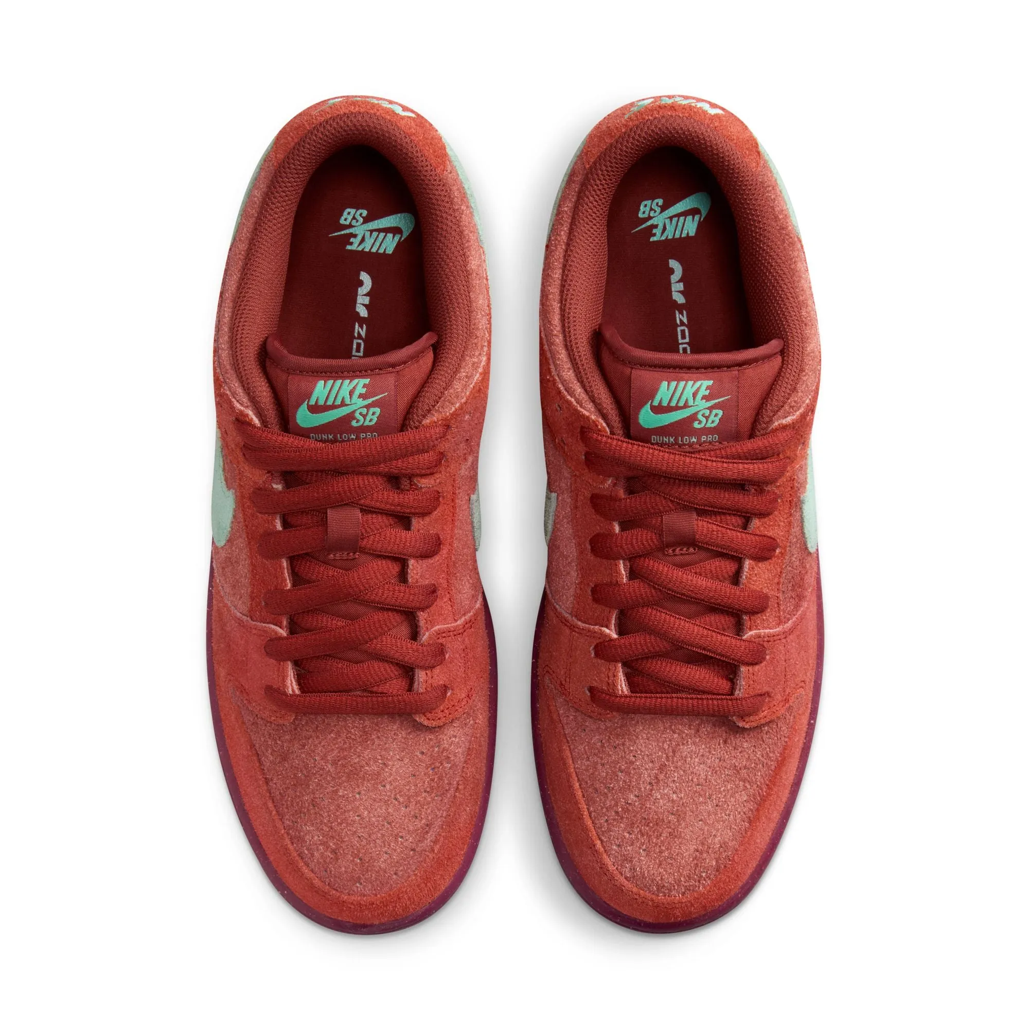 Nike SB Dunk Low Pro Premium Skateboard Shoe - Mystic Red/Emerald Rise-Rugged Orange