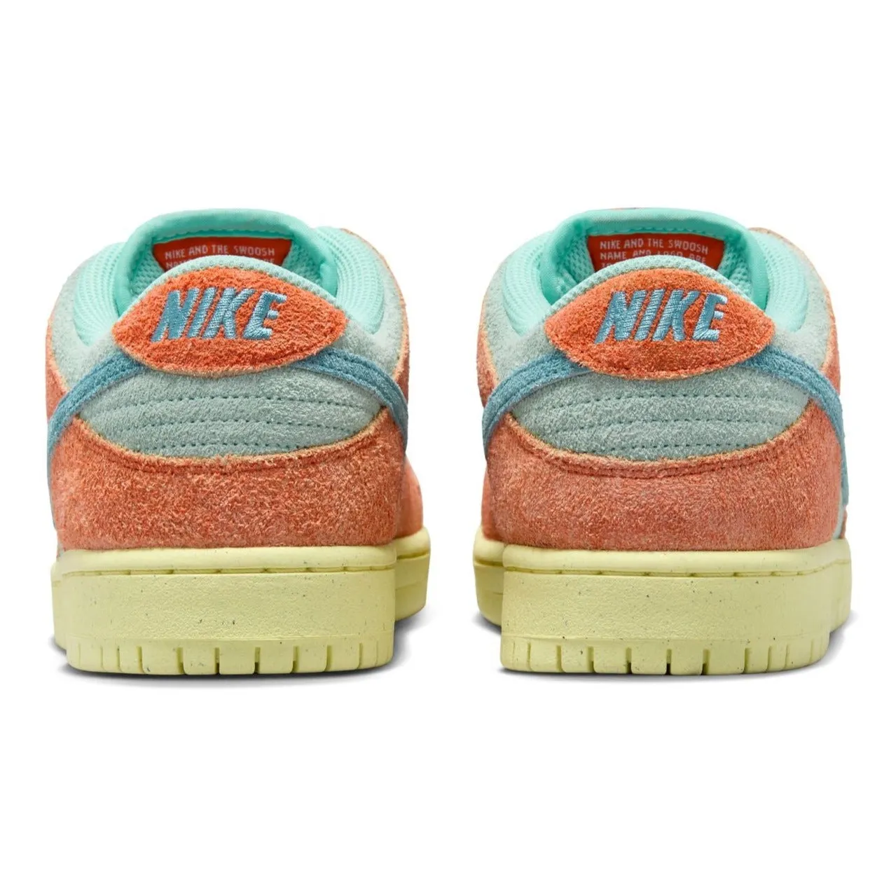 Nike SB Dunk Low Pro Premium Skateboard Shoe - Orange/Noise Aqua-Emerald Rise-Orange
