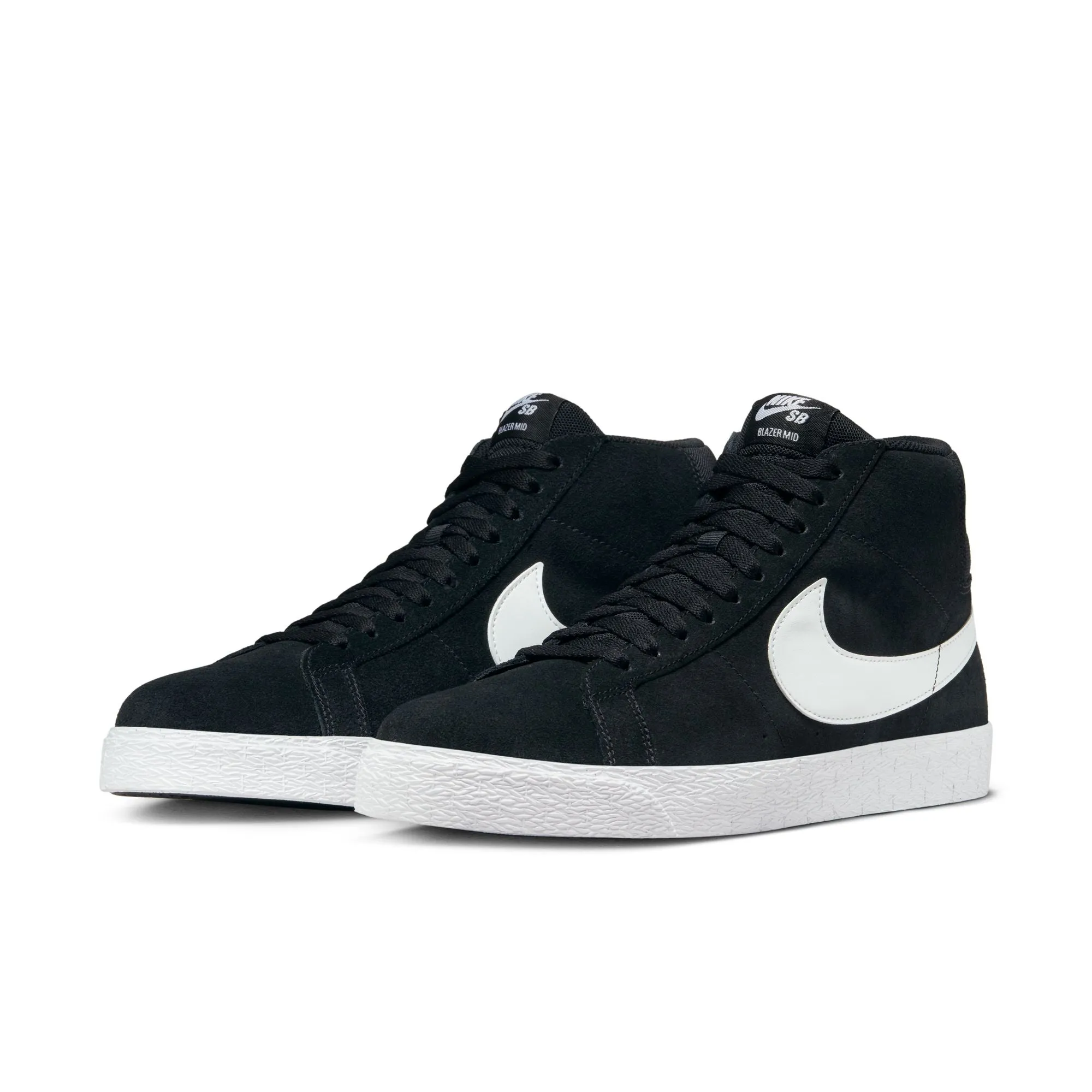 Nike SB Zoom Blazer Mid Skate Shoes-Black/White-White