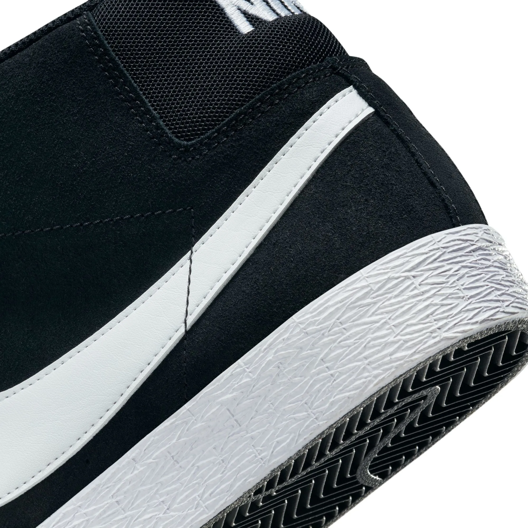 Nike SB Zoom Blazer Mid Skate Shoes-Black/White-White