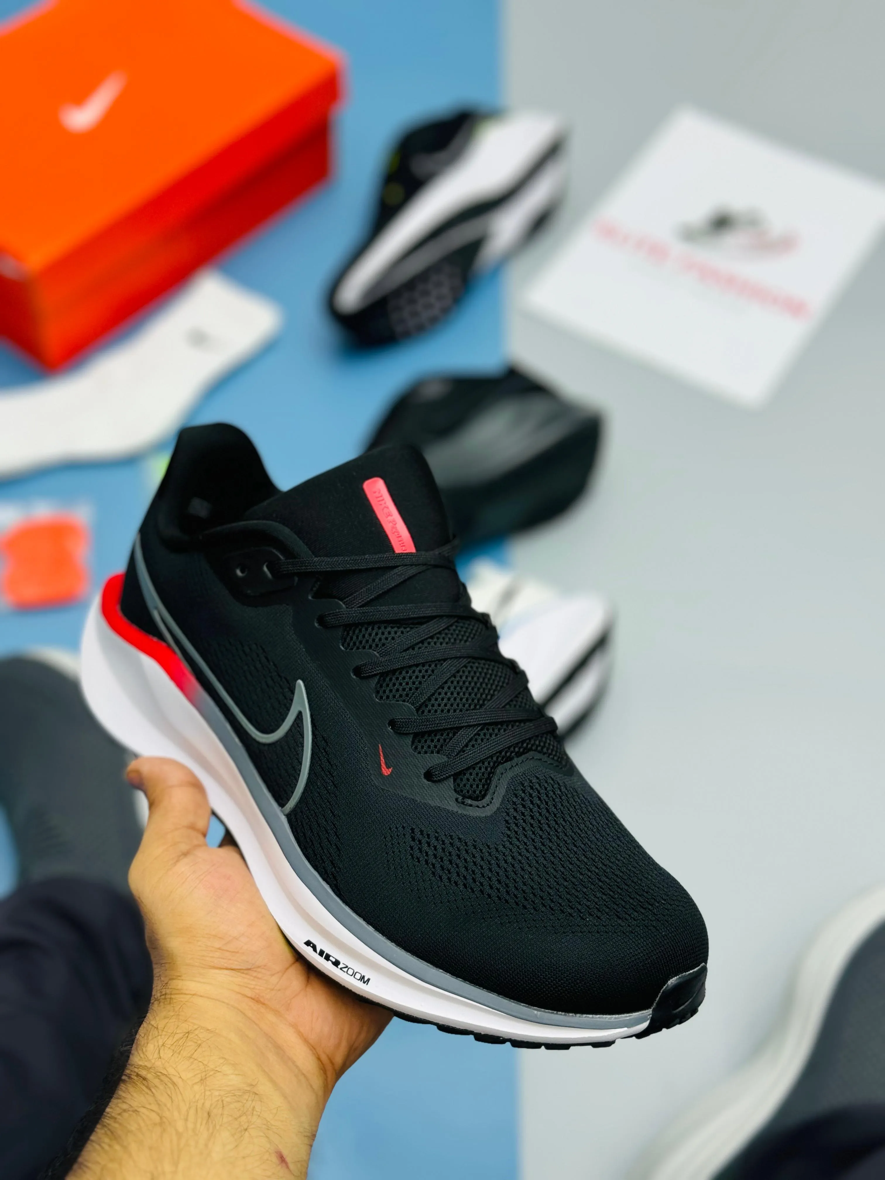 NK REACT PEGASUS 41-Black Red (TOP PREMIUM)