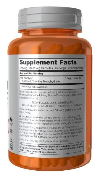 Now Foods Kre-Alkalyn Creatine 120 Capsule