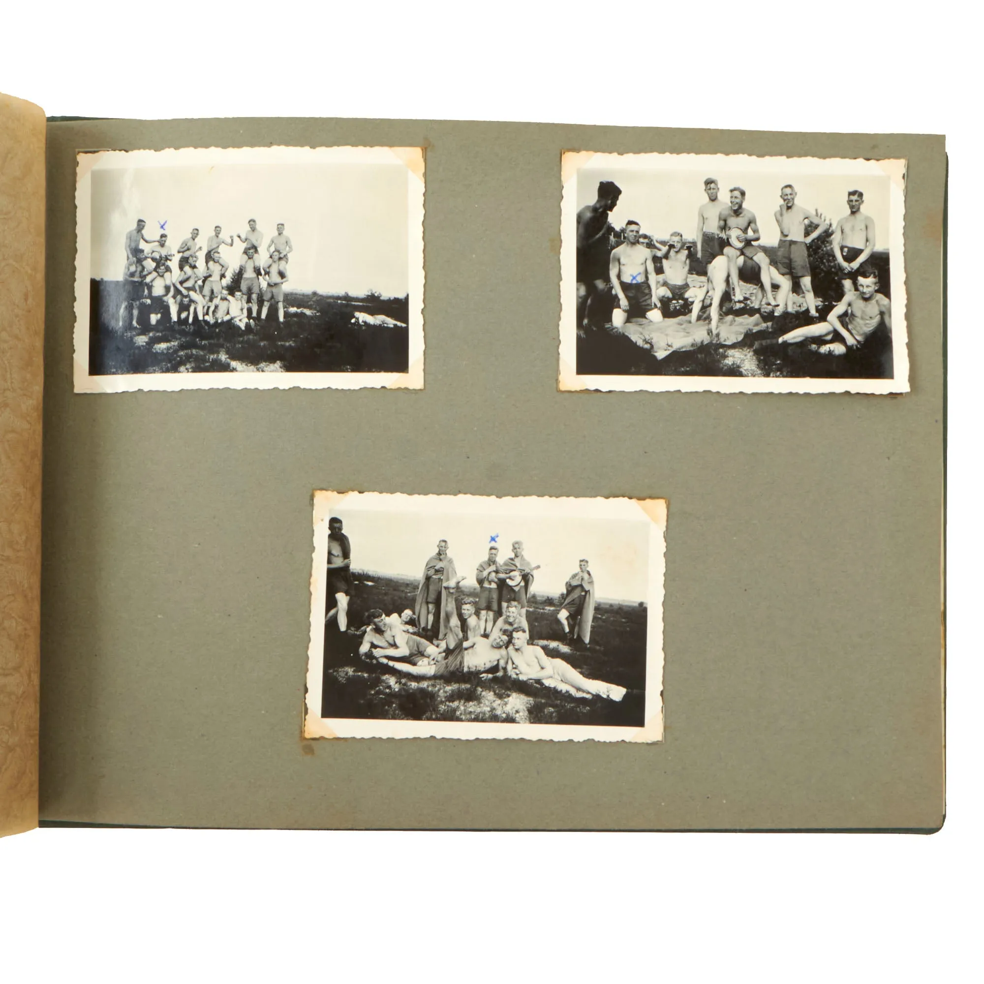 Original German WWII Named KIA Heer Army 12th Machine Gun Company 37th Infantry Regiment Photo Album - 55 Photos - Killed in Greece 1941