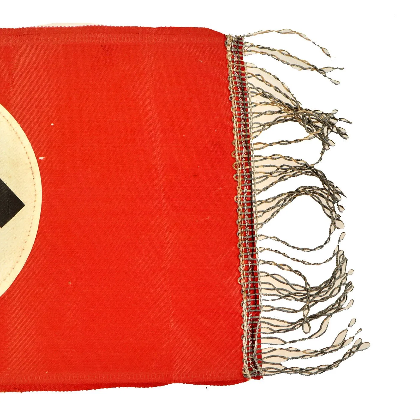 Original German WWII USGI Bring Back Partial Fringed Funeral Sash and Small NSDAP Party Flag