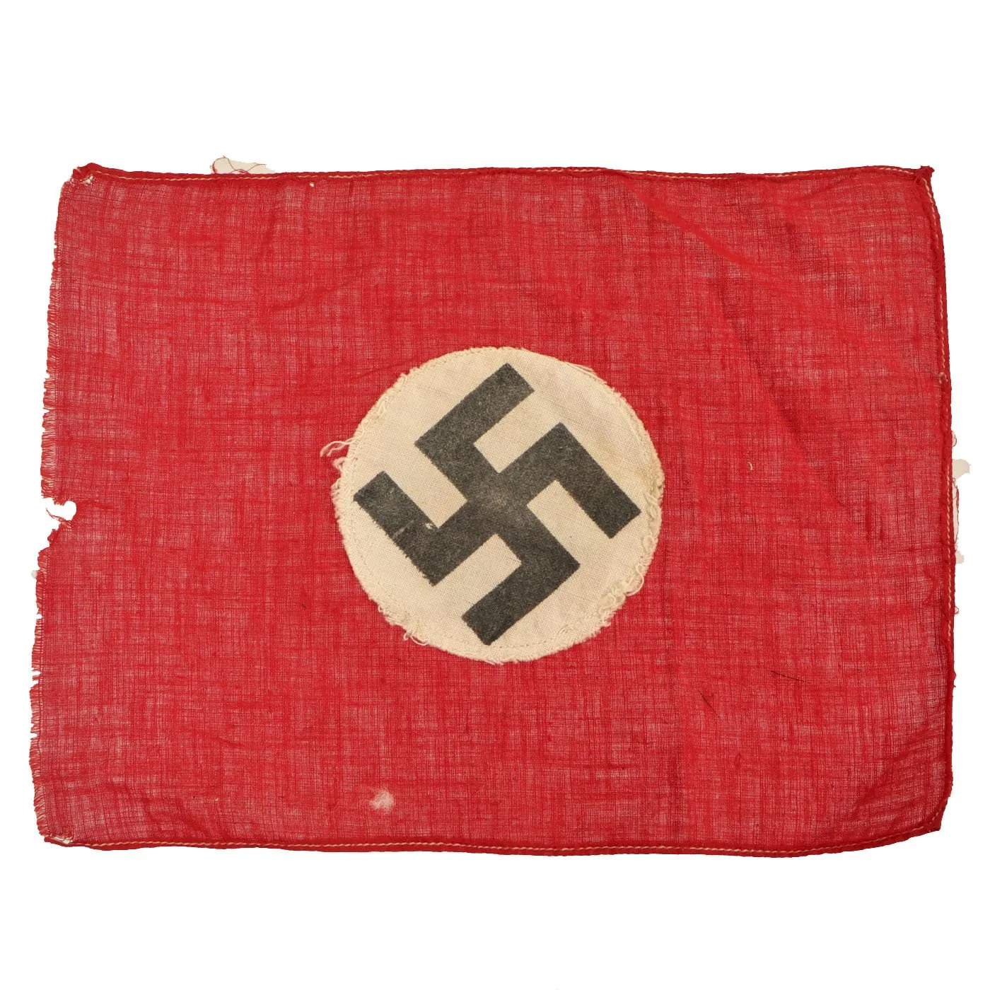 Original German WWII USGI Bring Back Partial Fringed Funeral Sash and Small NSDAP Party Flag