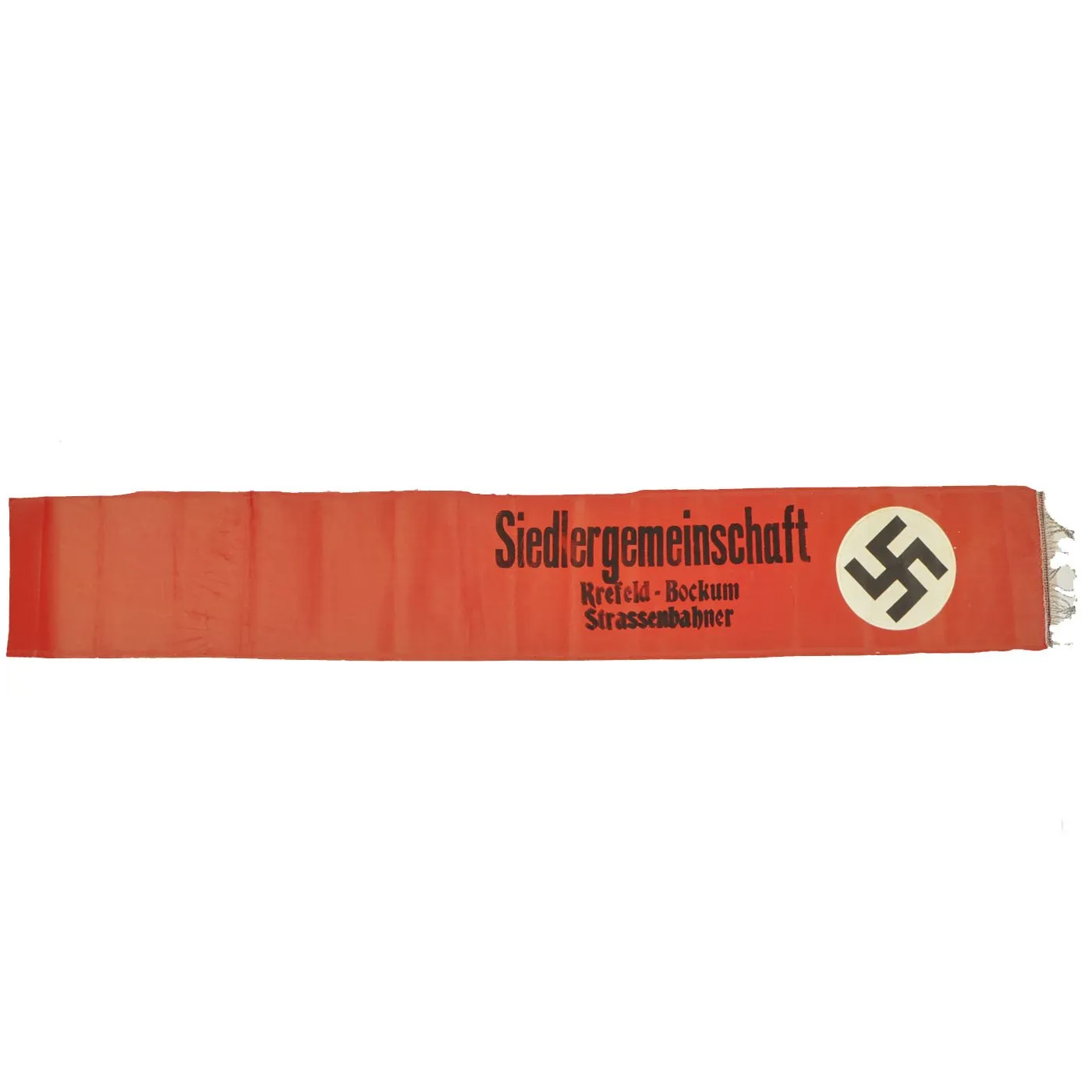 Original German WWII USGI Bring Back Partial Fringed Funeral Sash and Small NSDAP Party Flag