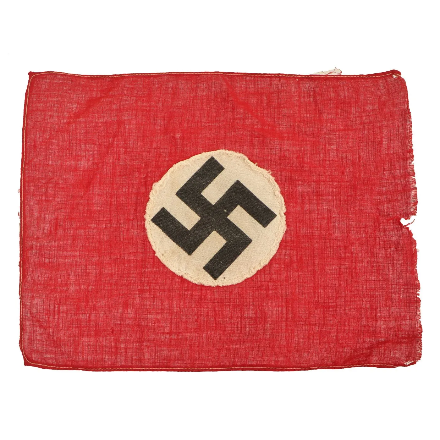 Original German WWII USGI Bring Back Partial Fringed Funeral Sash and Small NSDAP Party Flag