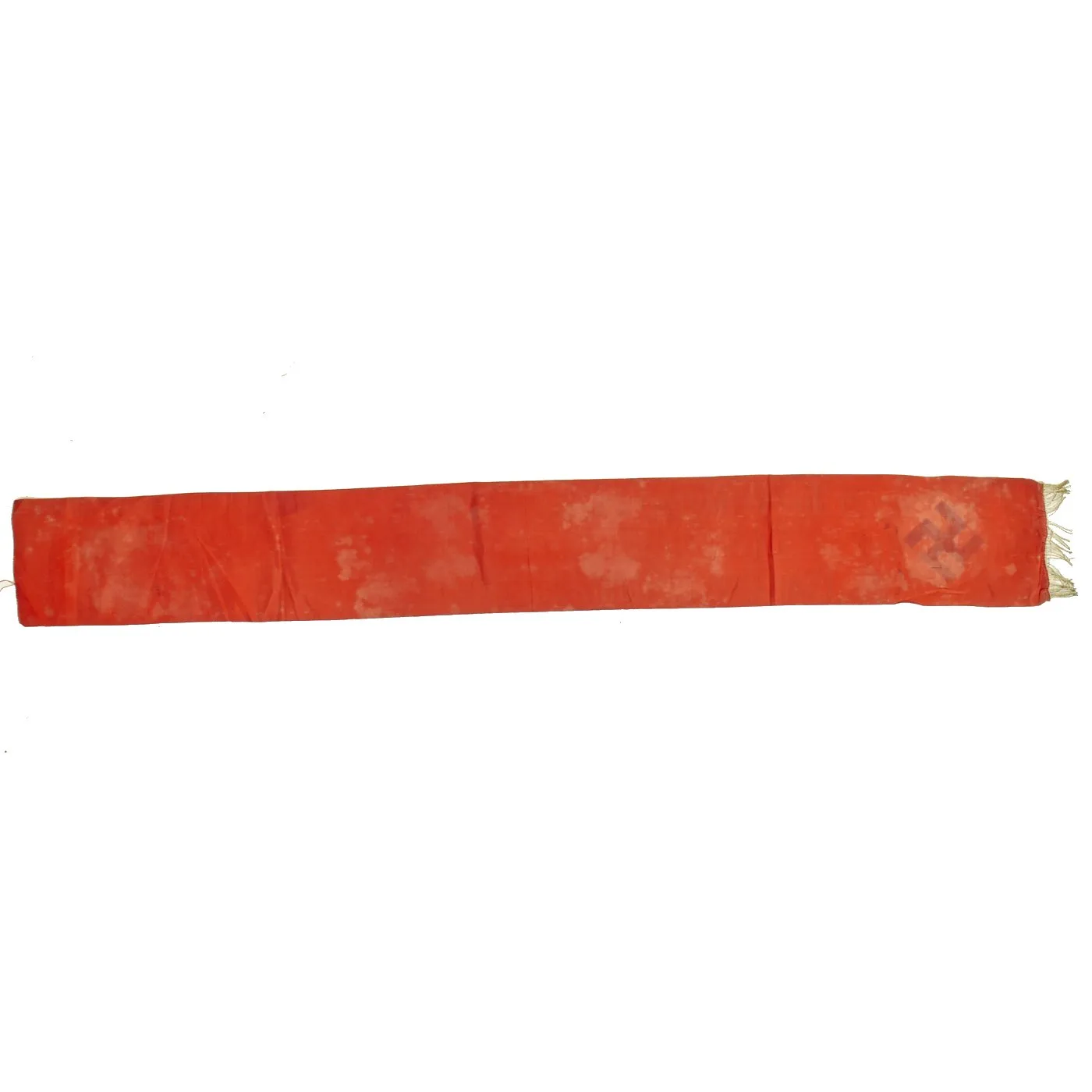 Original German WWII USGI Bring Back Set of Two Partial Funeral Sashes with Fringes & Markings