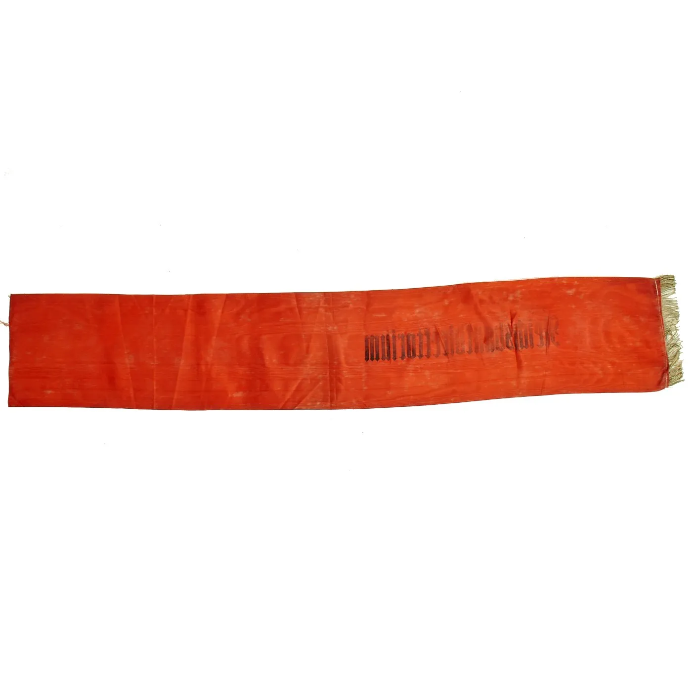 Original German WWII USGI Bring Back Set of Two Partial Funeral Sashes with Fringes & Markings