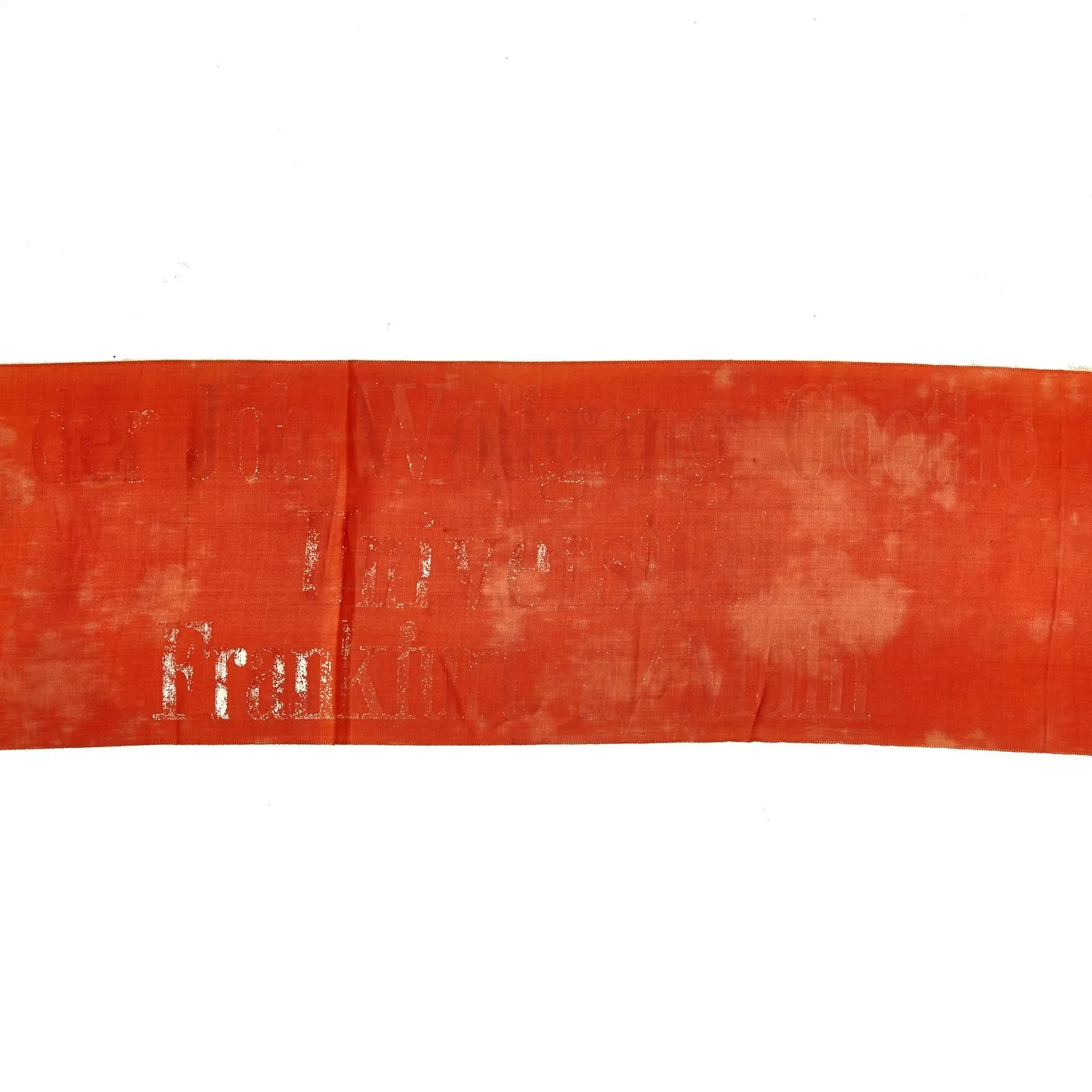 Original German WWII USGI Bring Back Set of Two Partial Funeral Sashes with Fringes & Markings
