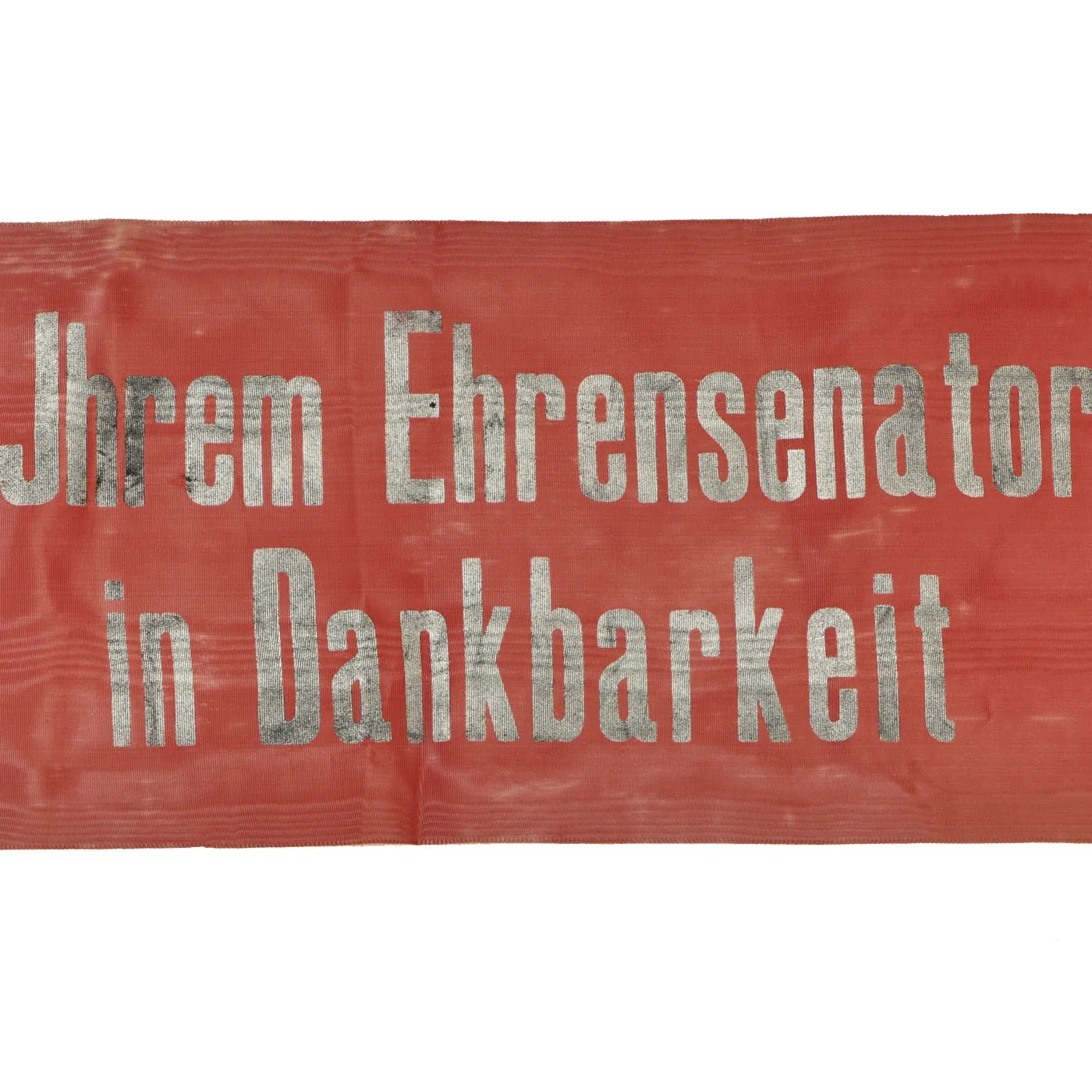 Original German WWII USGI Bring Back Set of Two Partial Funeral Sashes with Fringes