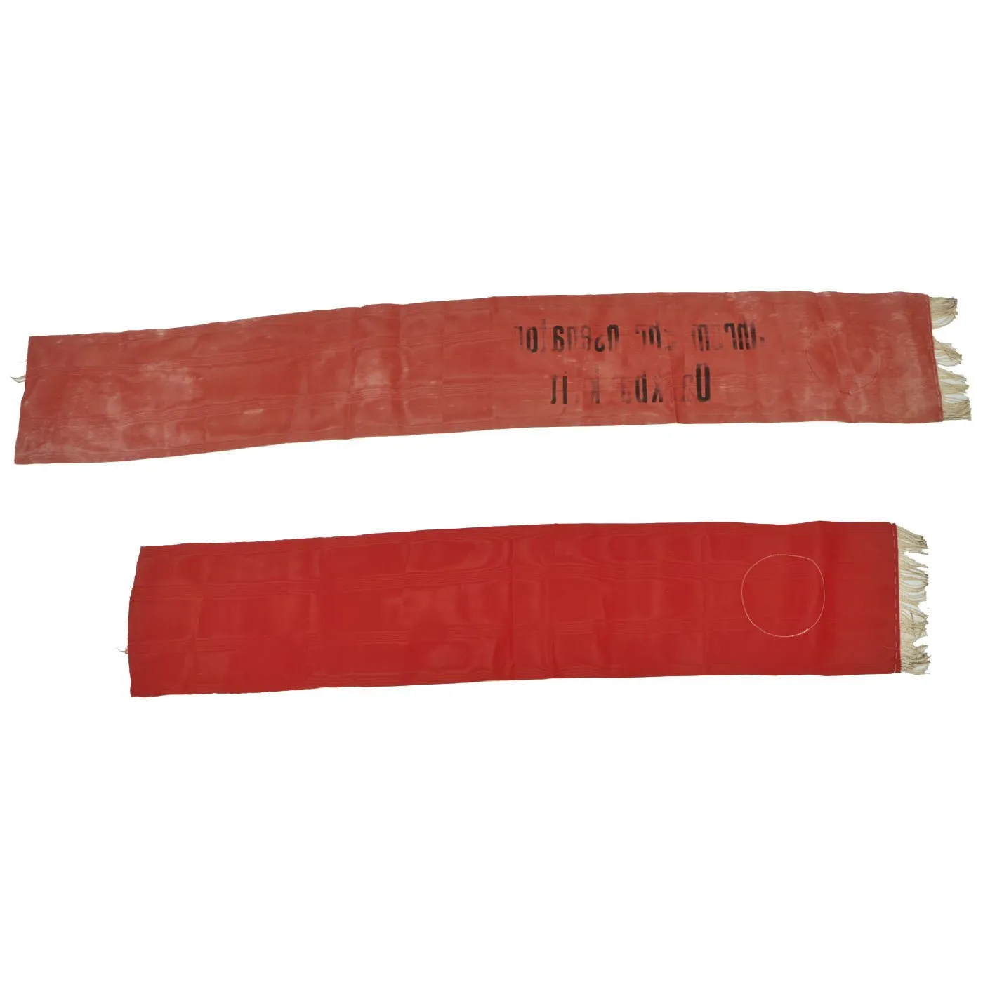 Original German WWII USGI Bring Back Set of Two Partial Funeral Sashes with Fringes
