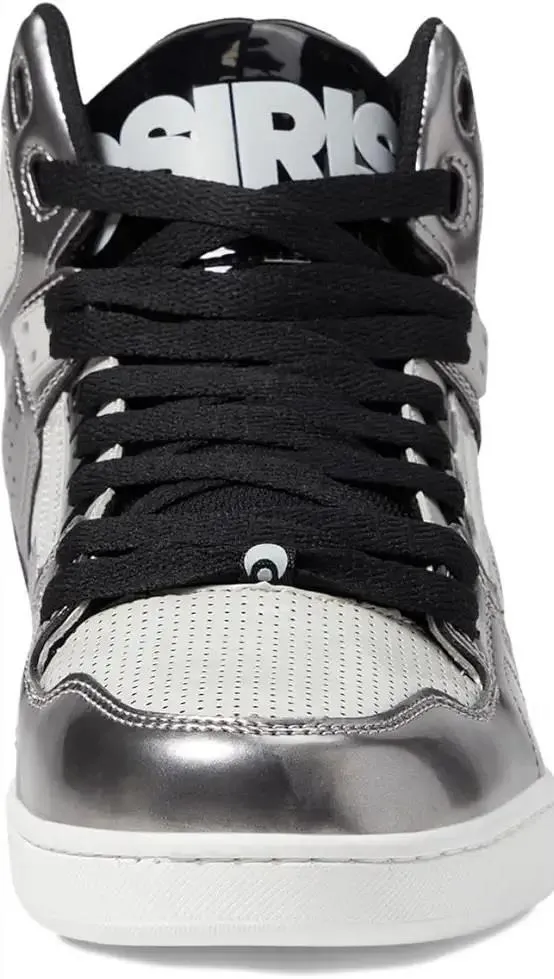 Osiris NYC 83 CLK Silver Black White Mens Hi Top Skate Trainers