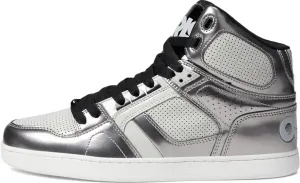 Osiris NYC 83 CLK Silver Black White Mens Hi Top Skate Trainers