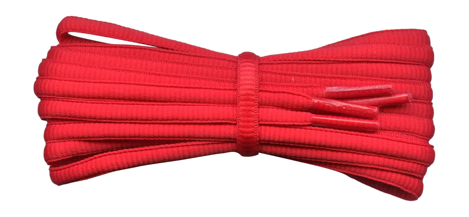 Oval Red Trainer Shoelaces
