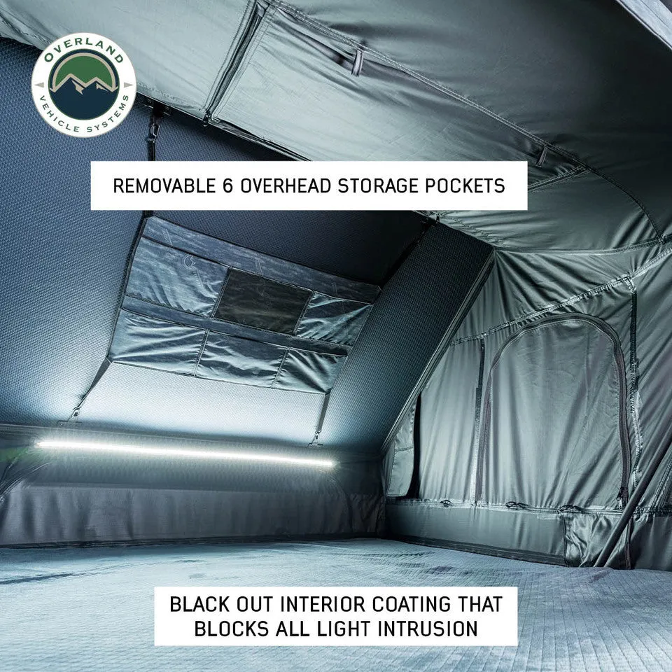 Overland Vehicle Systems XD Everest Cantilever Aluminum Roof Top Tent - Grey Body & Black Rainfly
