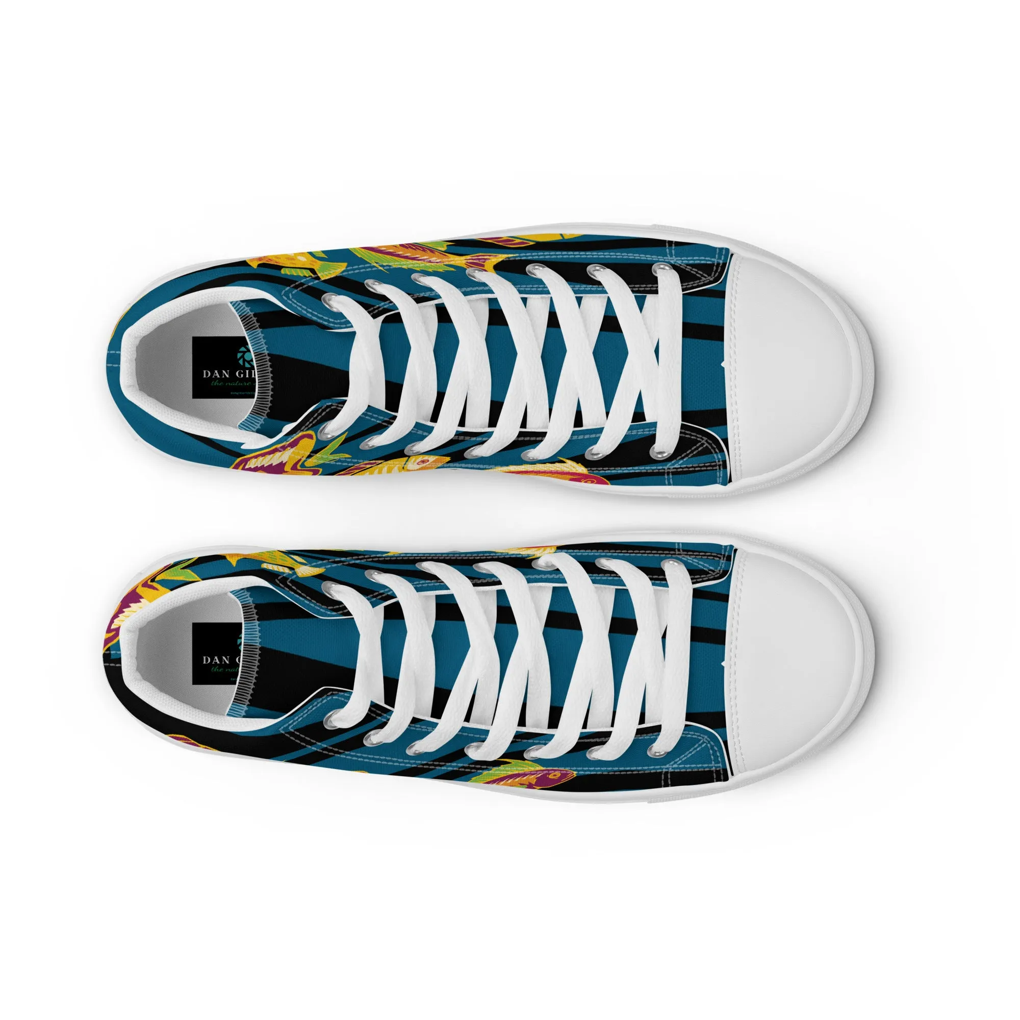Primitive  Fish - Men's High Top Canvas Shoes