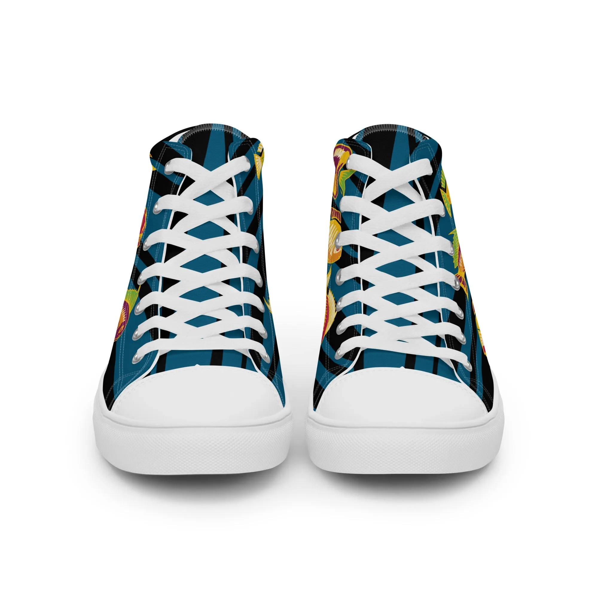 Primitive  Fish - Men's High Top Canvas Shoes