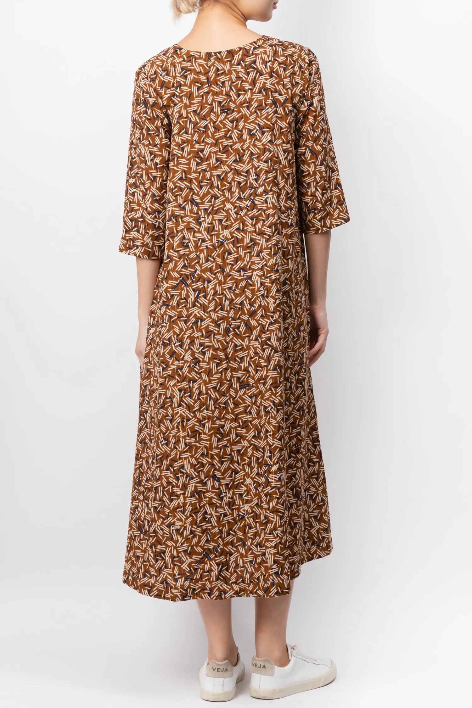 Printed V-neck Maxi Dress