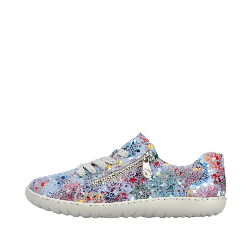Rieker casual lase- up Trainer shoe 52827-90 SKY