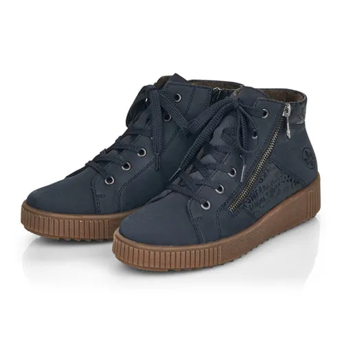 Rieker Hi-Top Trainers - M6434-25-14  - Navy