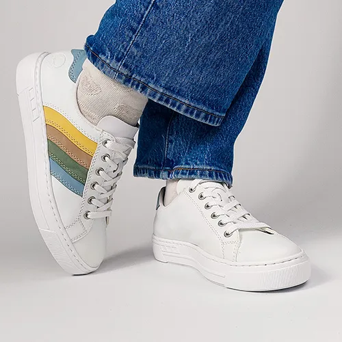 Rieker Ladies Trainers - L8802-80 - White/Multi