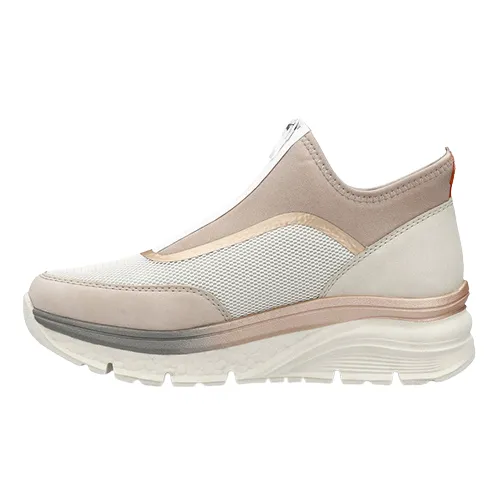 Rieker Ladies Wedge Trainers - 48053-31 - Rose/Multi