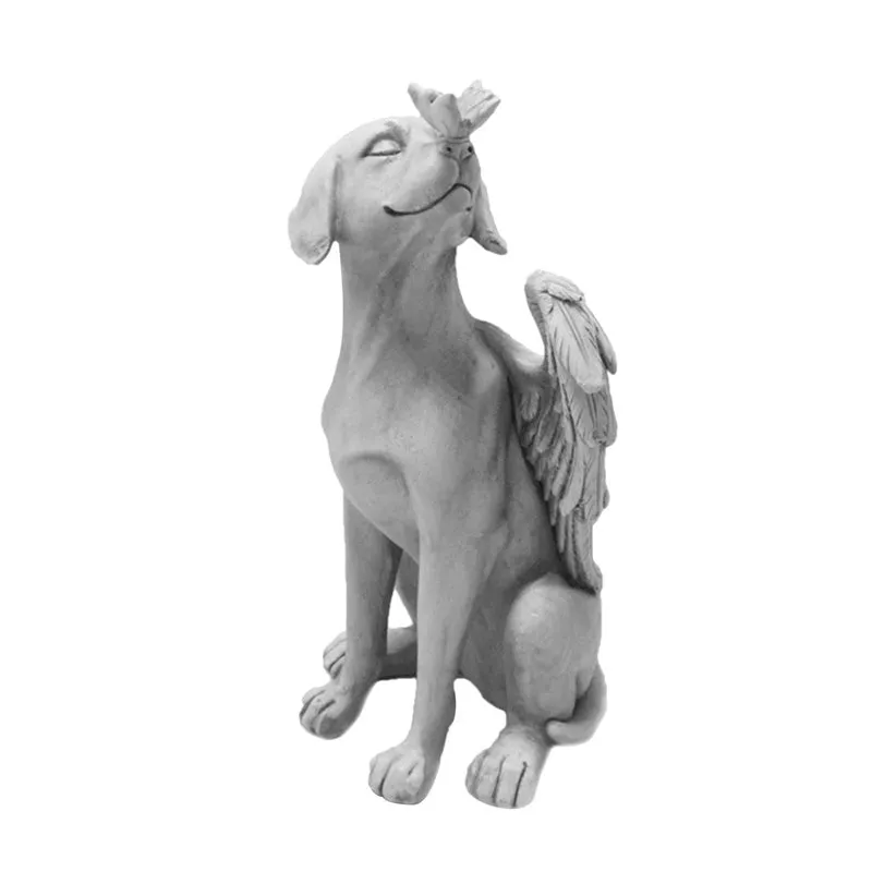 Sleeping Angel Dog with Wings Garden Creative Resin Statue