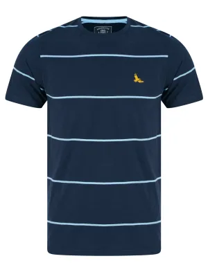 Stones Striped Cotton Jersey T-Shirt in Blue Bell - Kensington Eastside