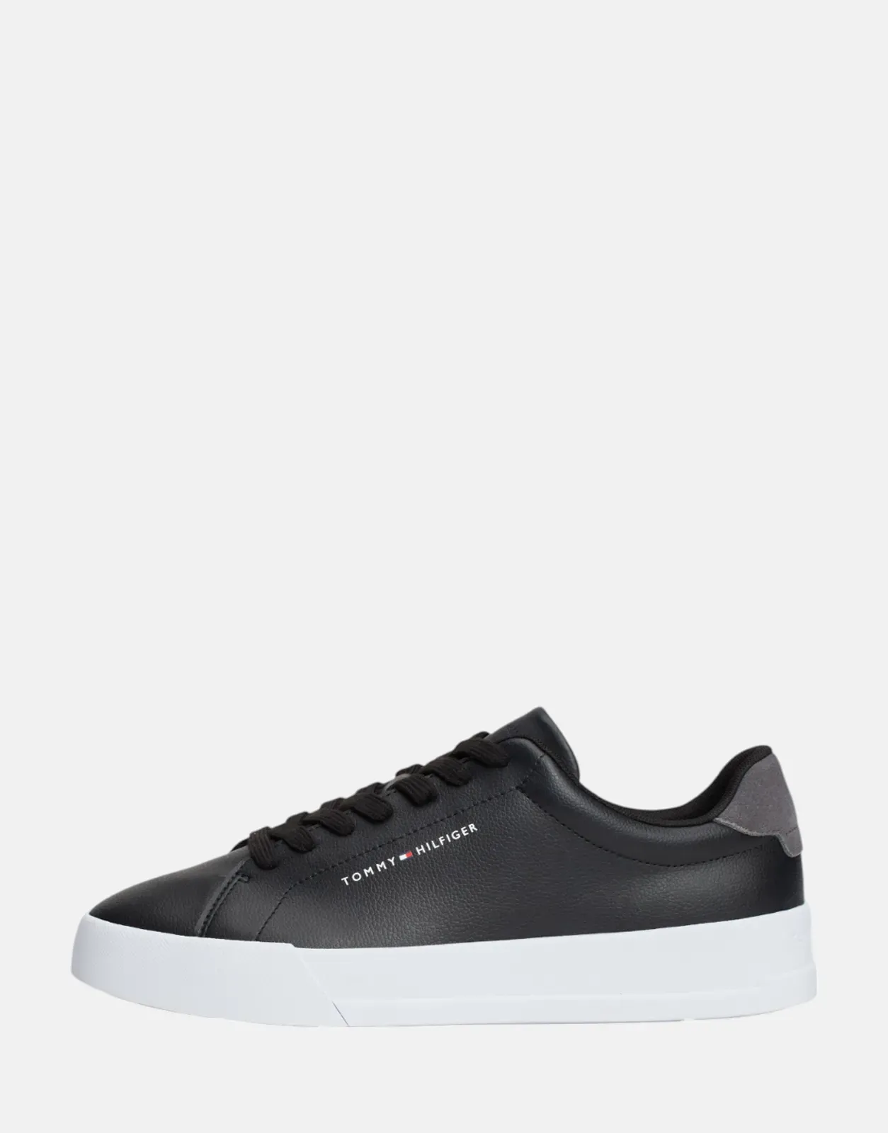 Tommy Hilfiger The Court Leather Grain Black Sneakers