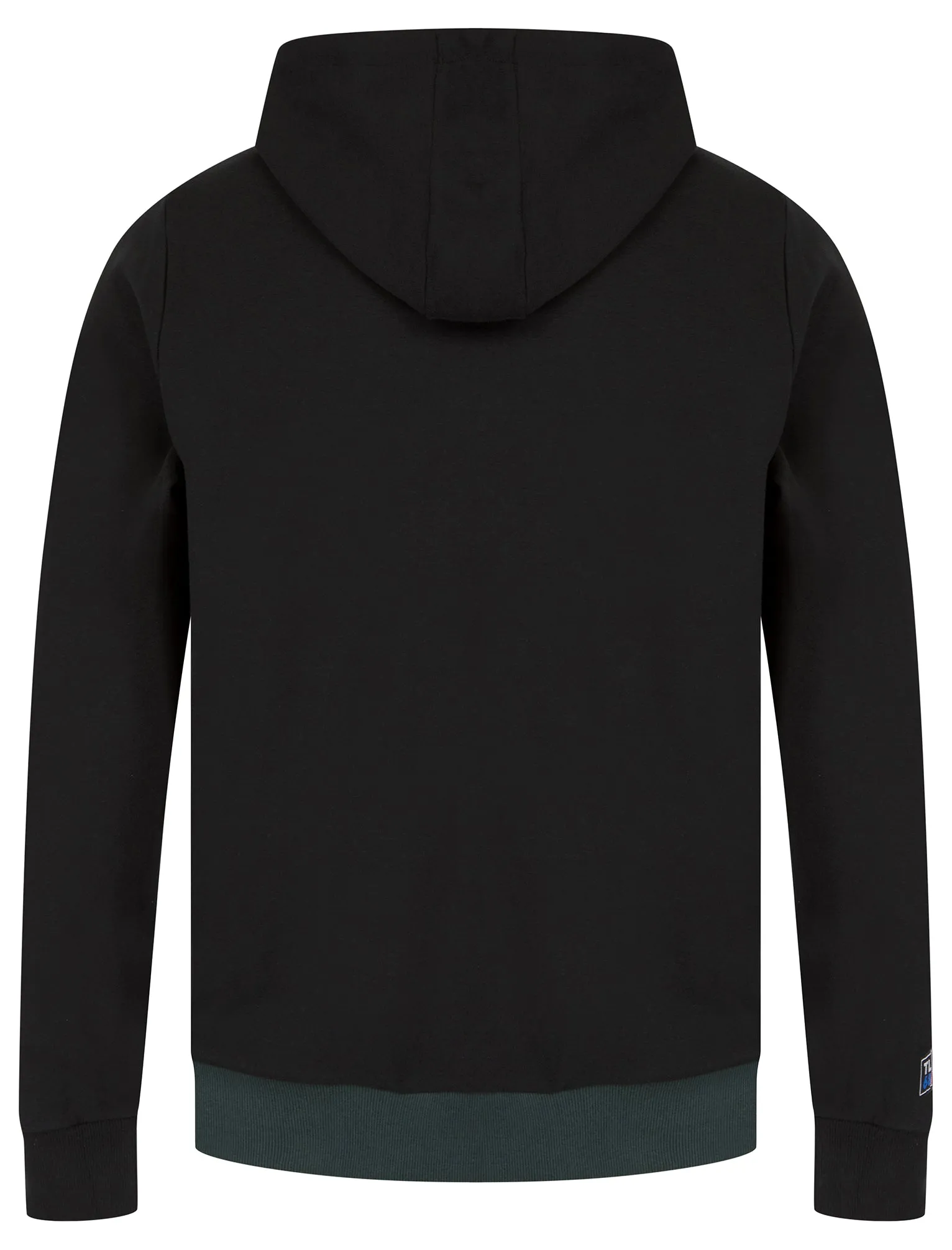 Tremonti Colour-Block Brushback Fleece Pullover Hoodie in Jet Black - Tokyo Laundry