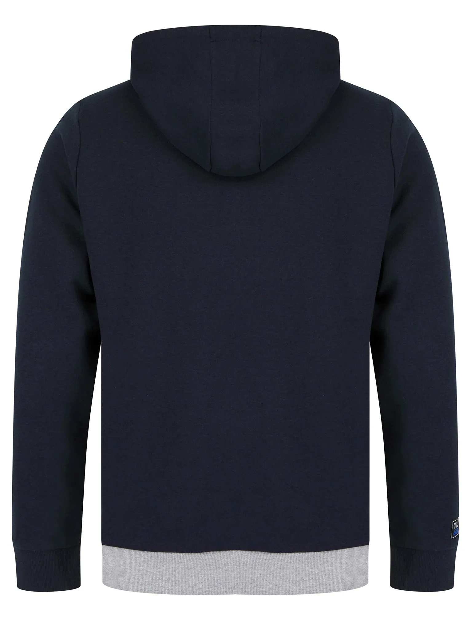 Tremonti Colour-Block Brushback Fleece Pullover Hoodie in Sky Captain Navy - Tokyo Laundry