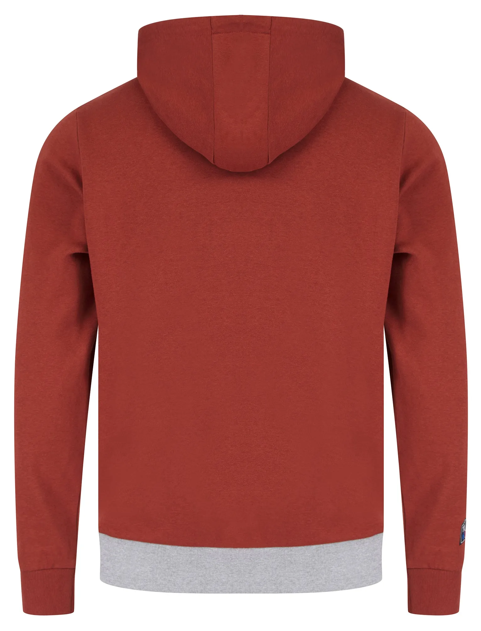 Tremonti Colour-Block Brushback Fleece Pullover Hoodie in Spiced Apple - Tokyo Laundry