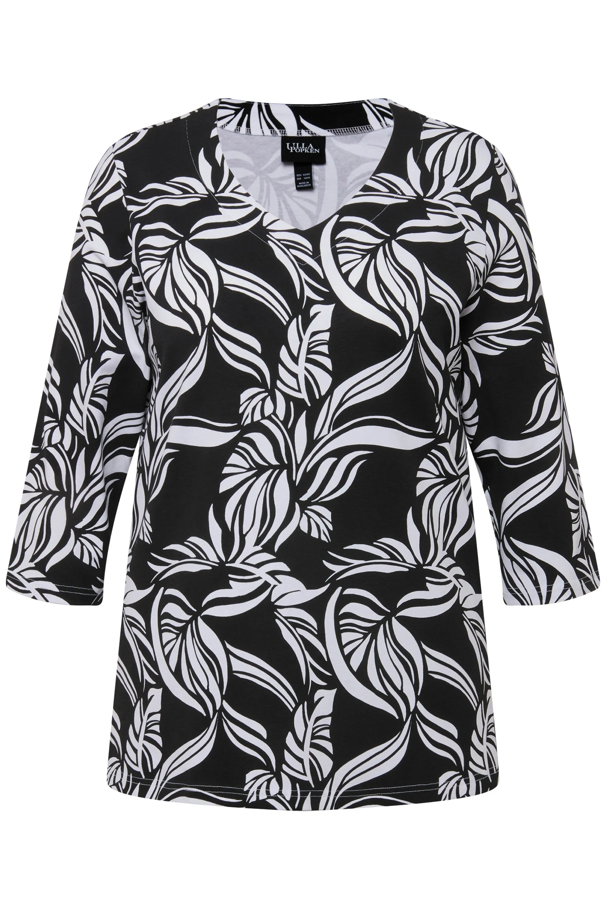 Ulla Popken Leaf Printed Tee