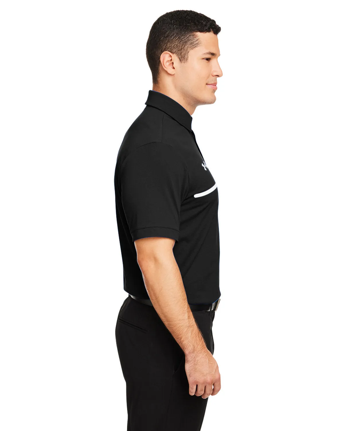 Under Armour Mens Title Branded Polos, Black