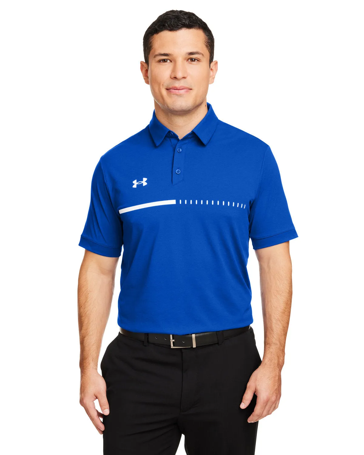 Under Armour Mens Title Custom Polos, Royal