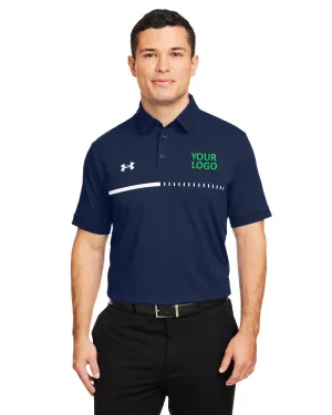 Under Armour Mens Title Customized Polos, Medium Navy