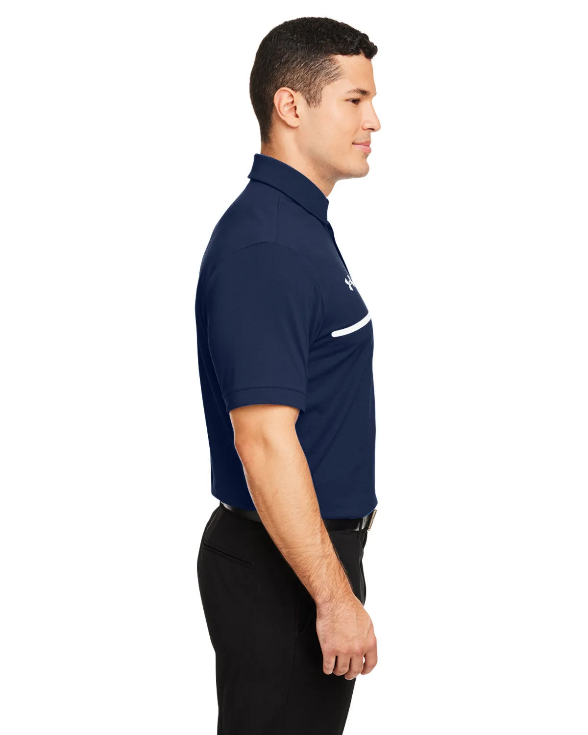 Under Armour Mens Title Customized Polos, Medium Navy