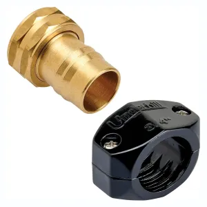 Underhill Hose Diameter Brass Female Mender with Clamp