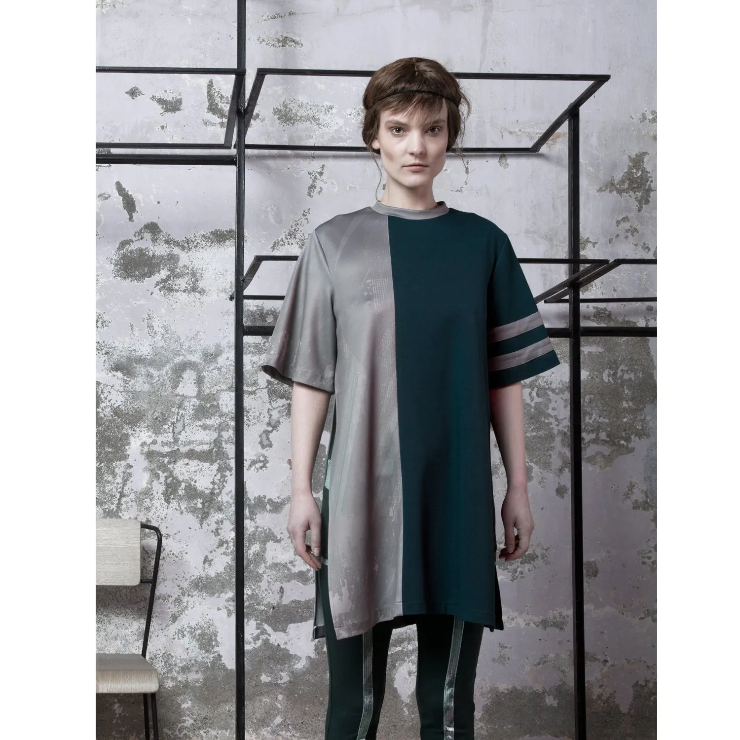 Unisex Green & Grey T-Shirt