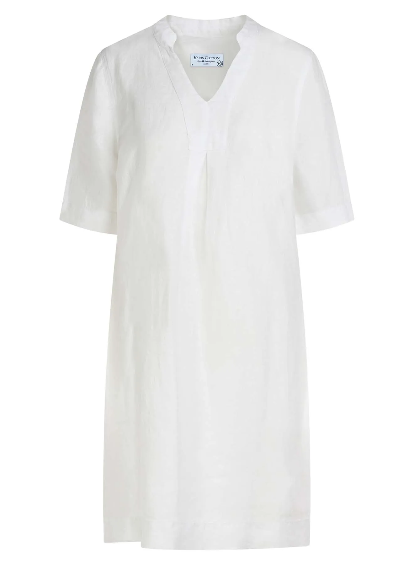 V-Neckline Linen Dress