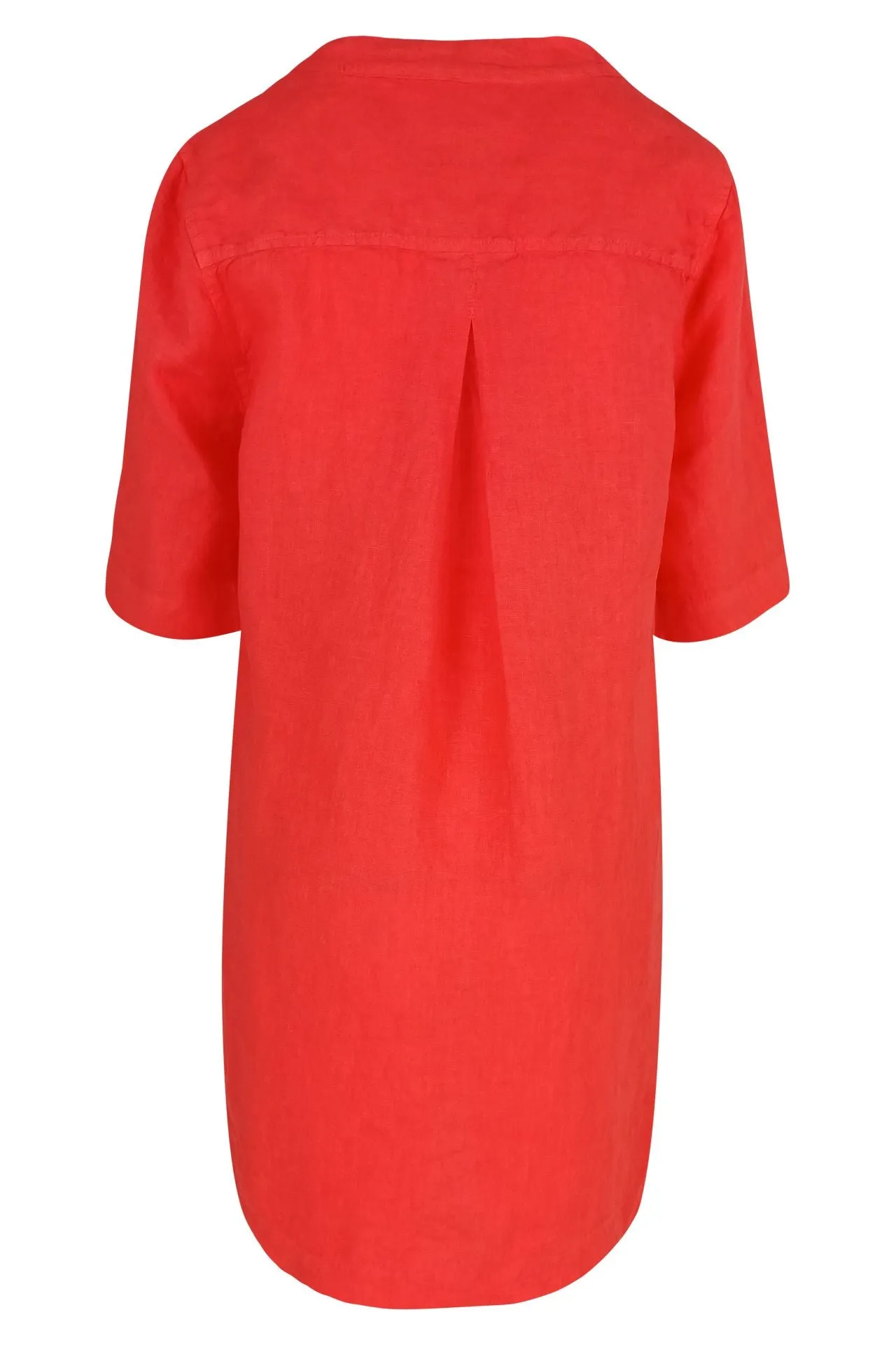 V-Neckline Linen Dress