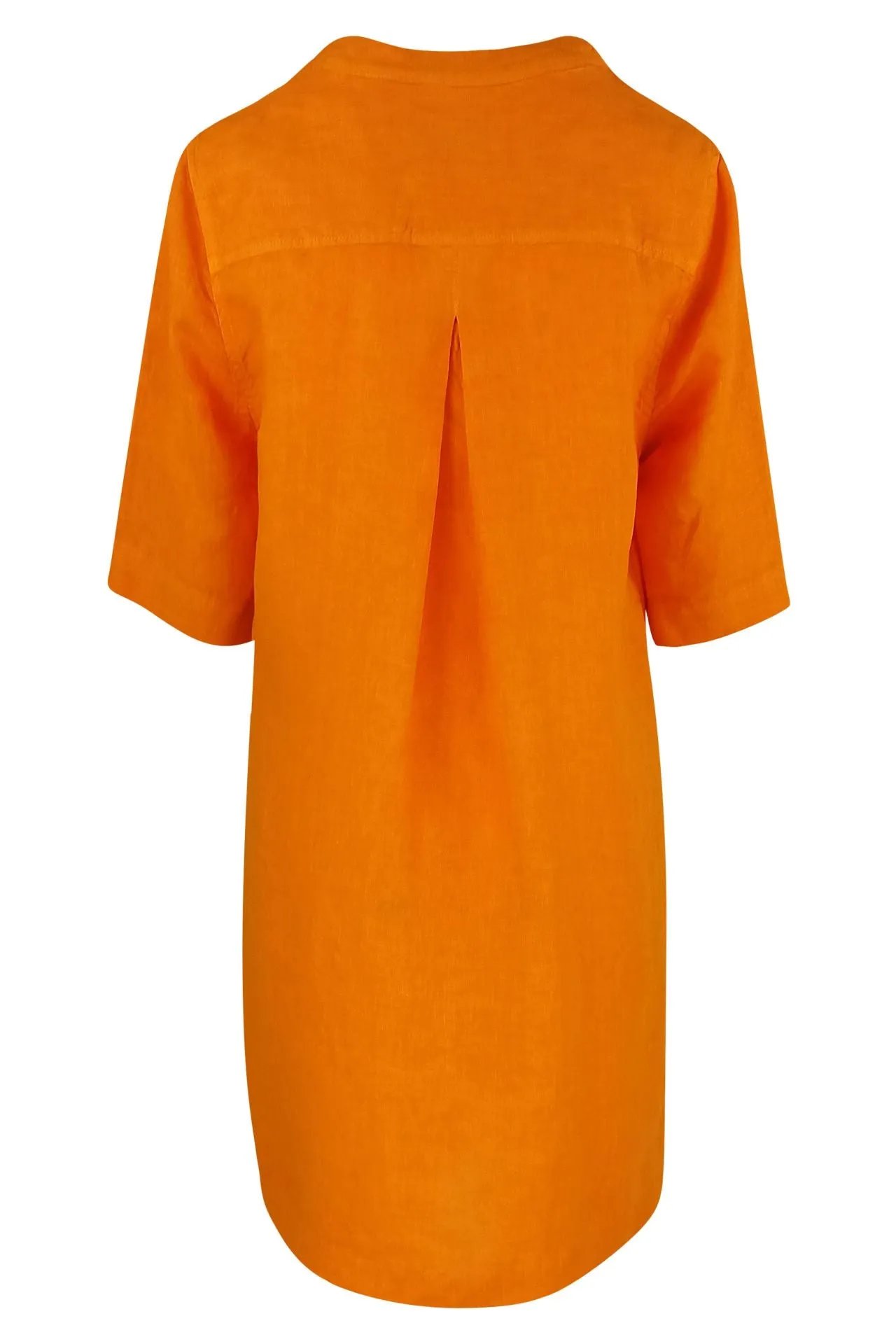 V-Neckline Linen Dress
