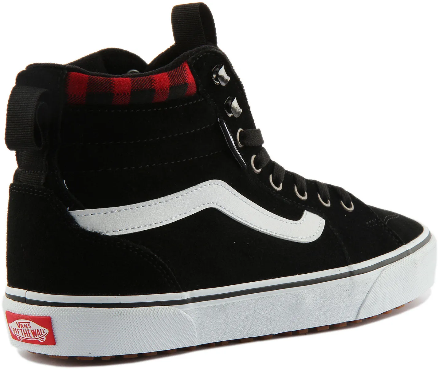 Vans Filmore Hi In Black Red For Men