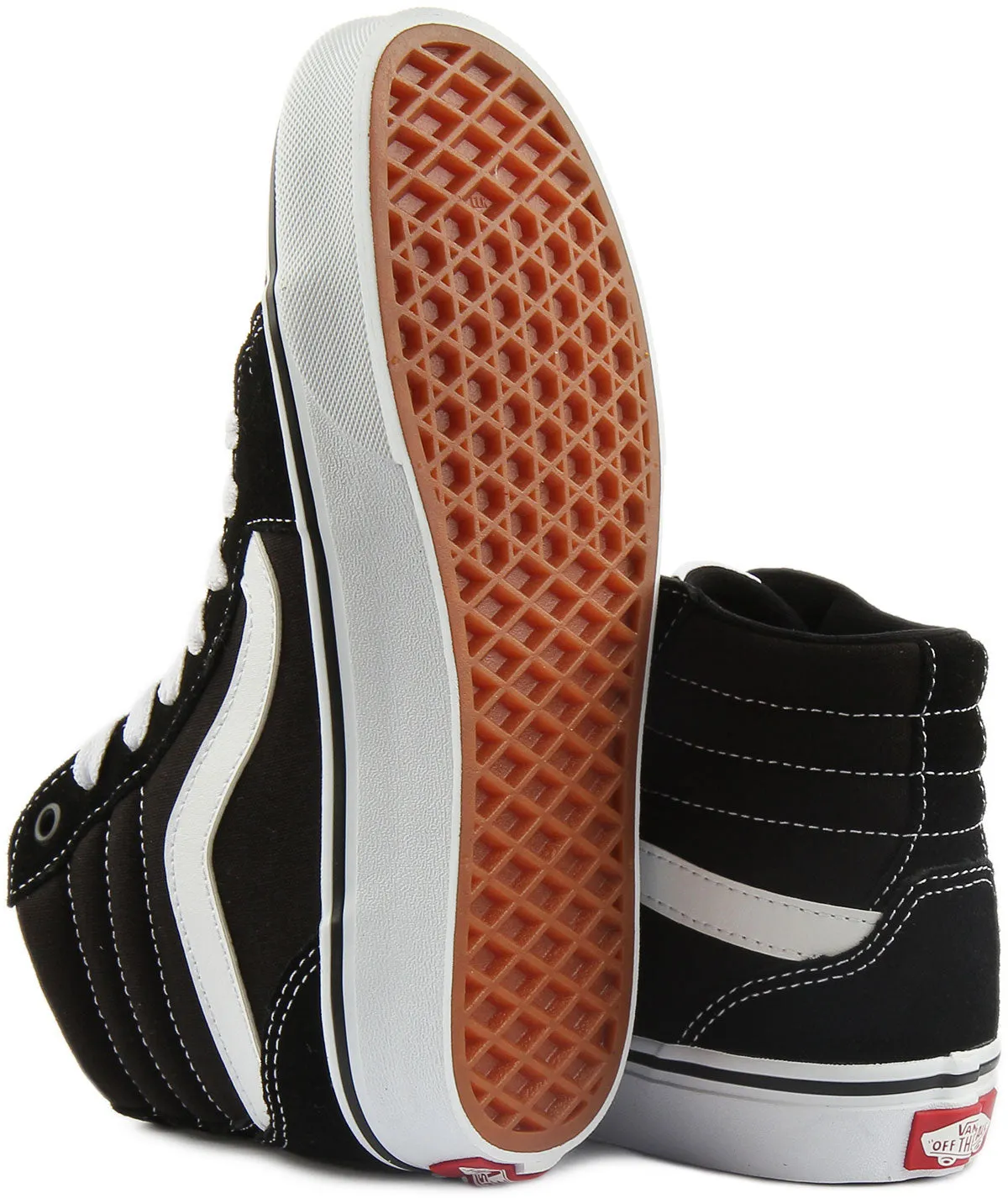 Vans Filmore Hi In Black White For Women
