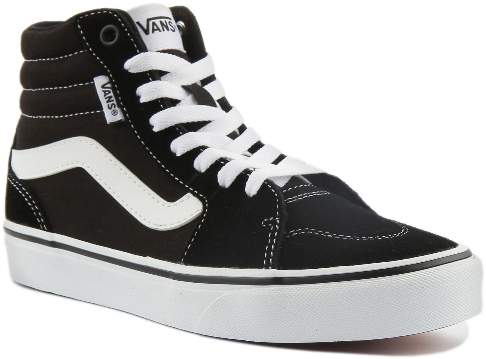 Vans Filmore Hi In Black White For Women